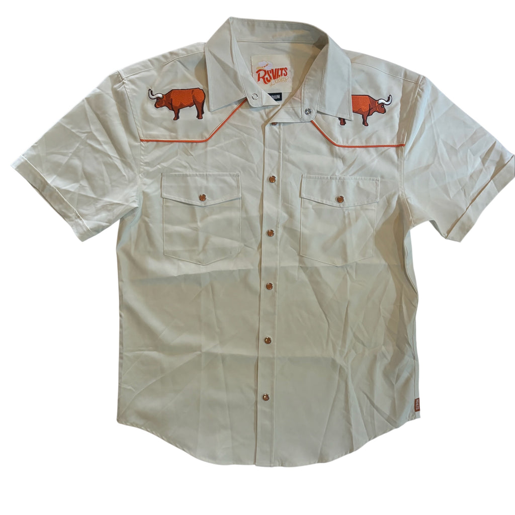 RSVLTS Dallas Longhorn Roper Kunuflex Shirt Medium