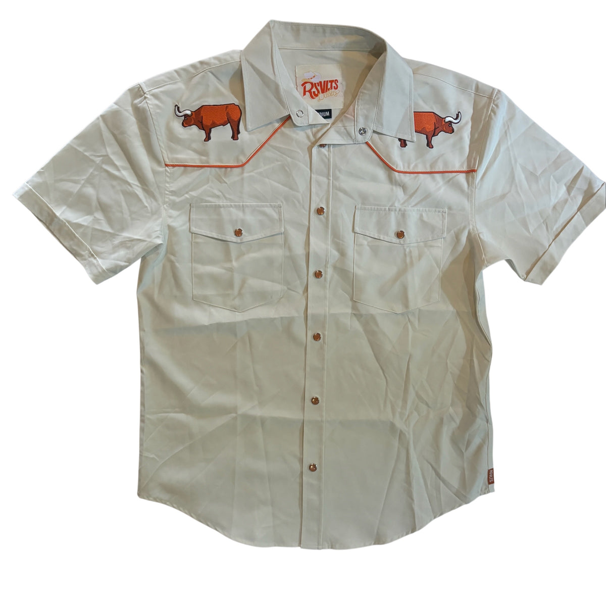 RSVLTS Dallas Longhorn Roper Kunuflex Shirt Medium