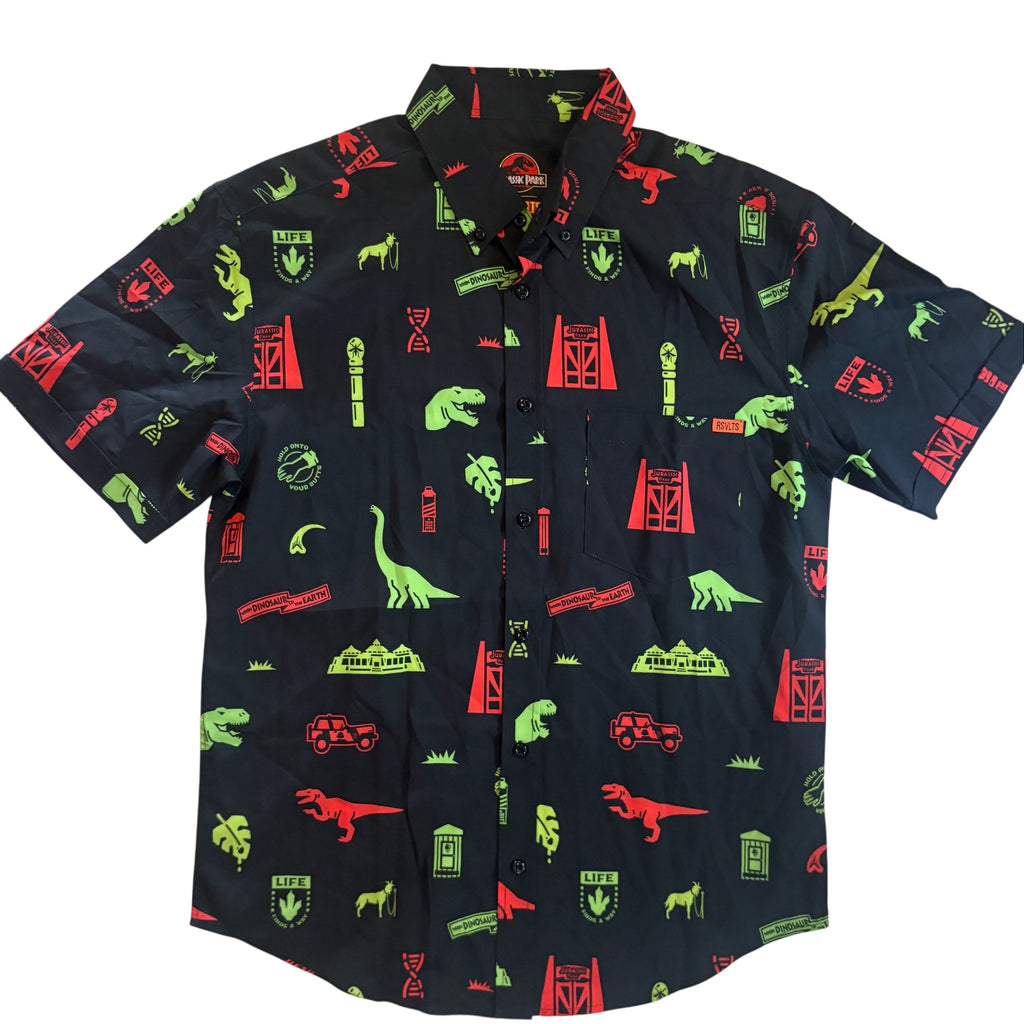 RSVLTS Jurassic Park Life Finds A Way (In Color) Kunuflex Shirt Medium