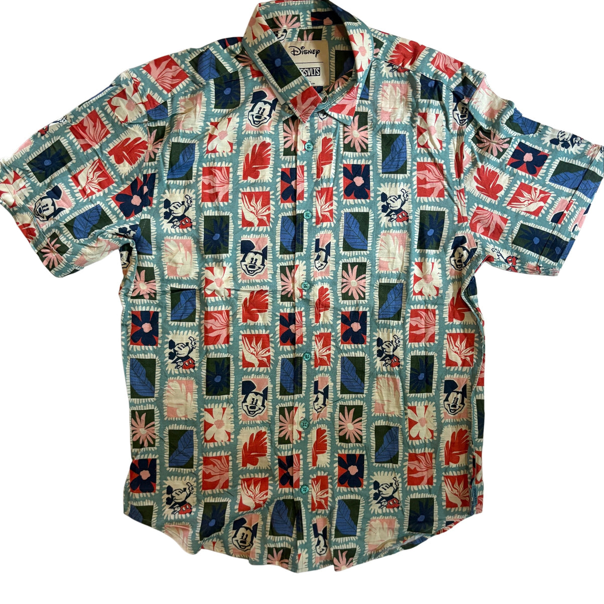 RSVLTS Disney Mickey Mouse Tropical Bamboo Shirt Medium