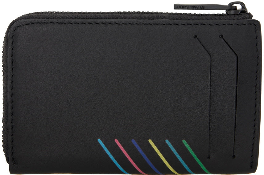 PS Paul Smith Signature Stripe Zip Coin Wallet angled view