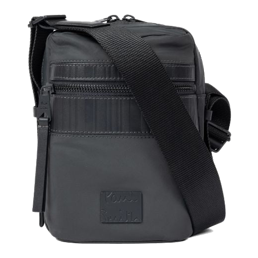 Paul Smith Slate Grey Shadow Stripe Flight Bag front view