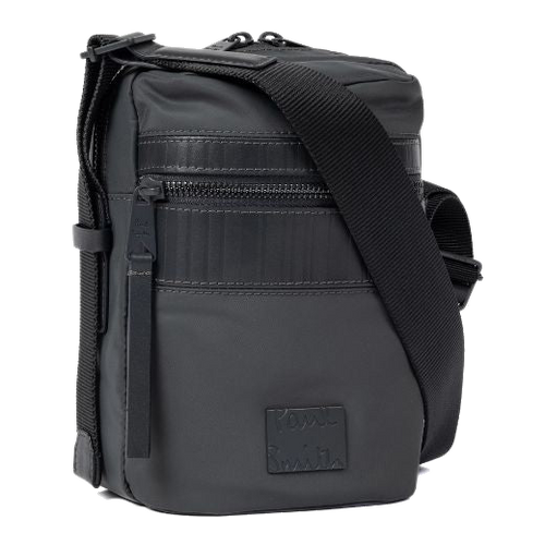 Paul Smith Slate Grey Shadow Stripe Flight Bag lifestyle view