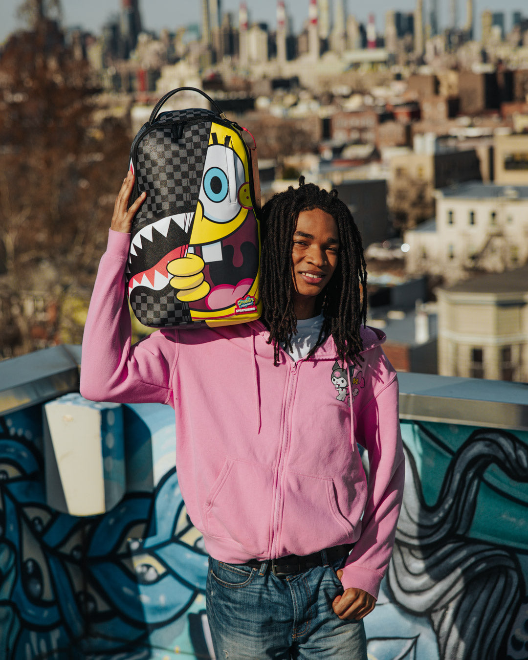 Sprayground SpongeBob Hello You're Amazing Backpack side view
