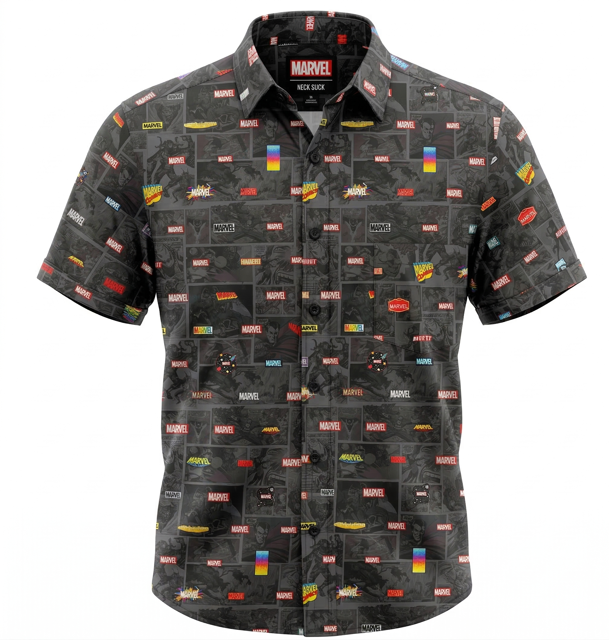 Marvel "Pages in time" Kunuflex Short Sleeved Shirt - Rare