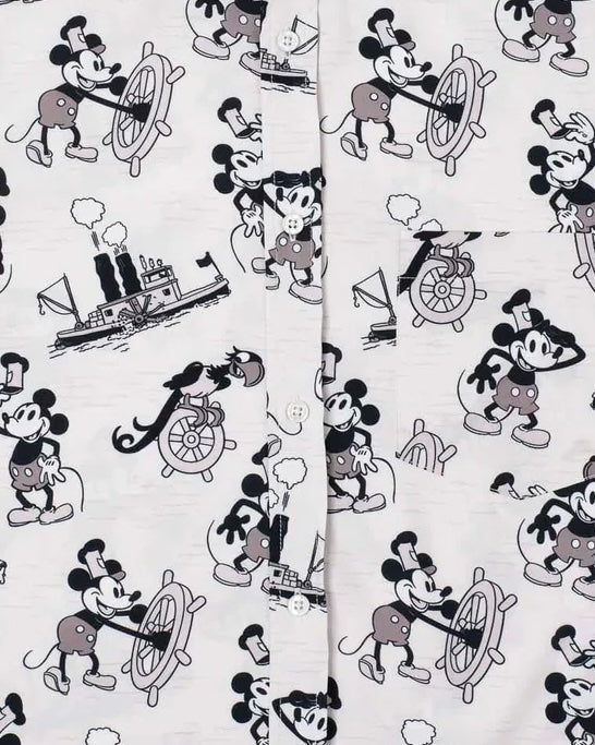 Disney Pixar “Going Up” Shirt Seersucker Short Sleeve Blue