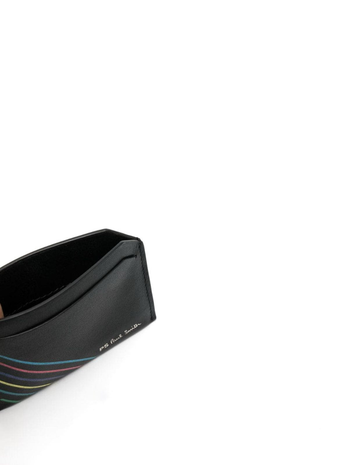 PS Paul Smith Signature Stripe Leather Card Holder front view