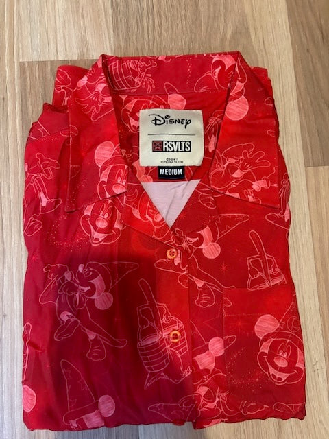 RSVLTS Disney Fantasia Sketches in the Stars (Red) D23 Exclusive Kunuflex Shirt Medium