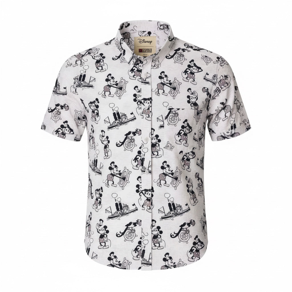 Disney Pixar “Going Up” Shirt Seersucker Short Sleeve Blue