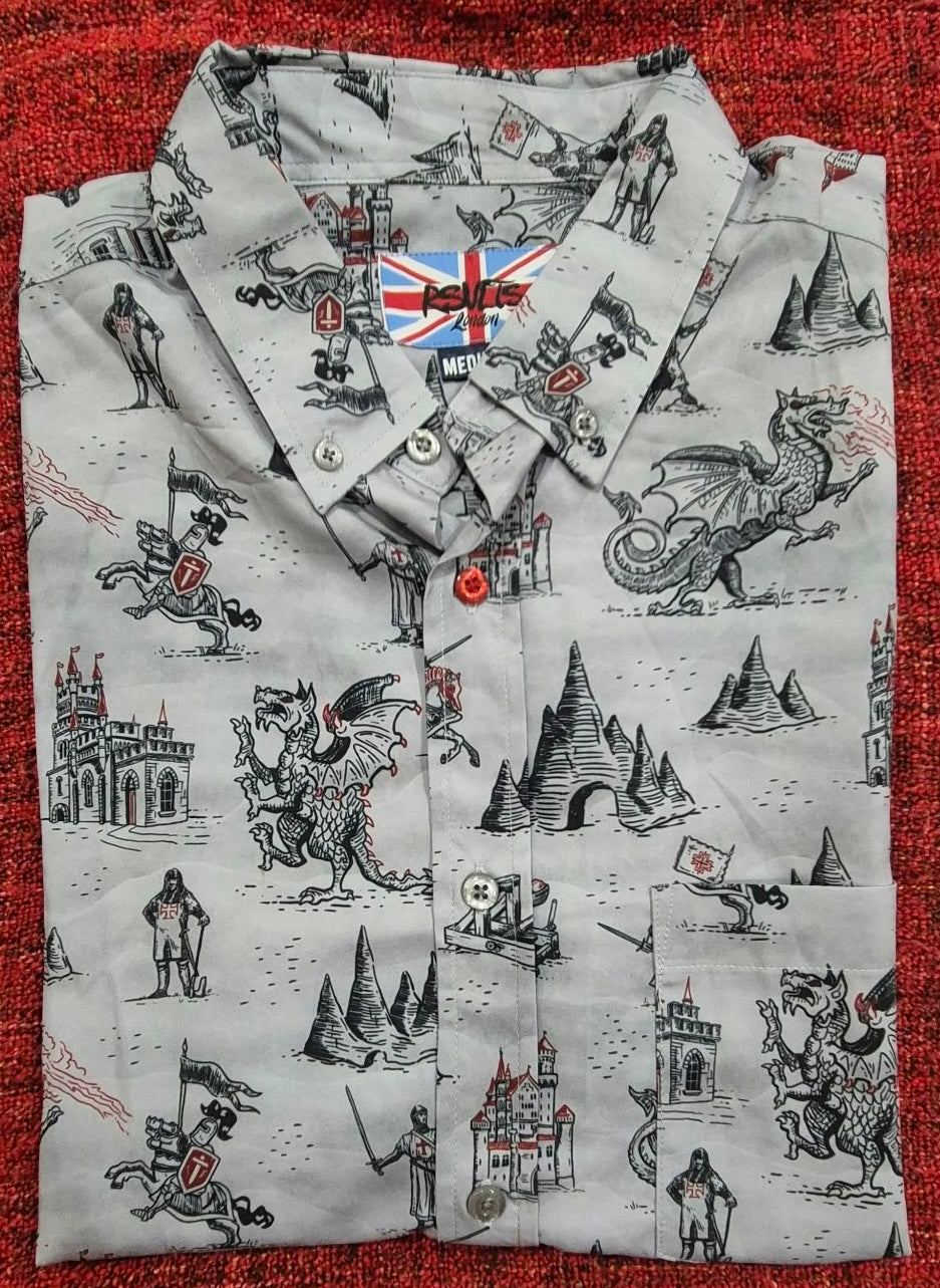 RSVLTS Dragon's Kiss MCM London Kunuflex Shirt Medium