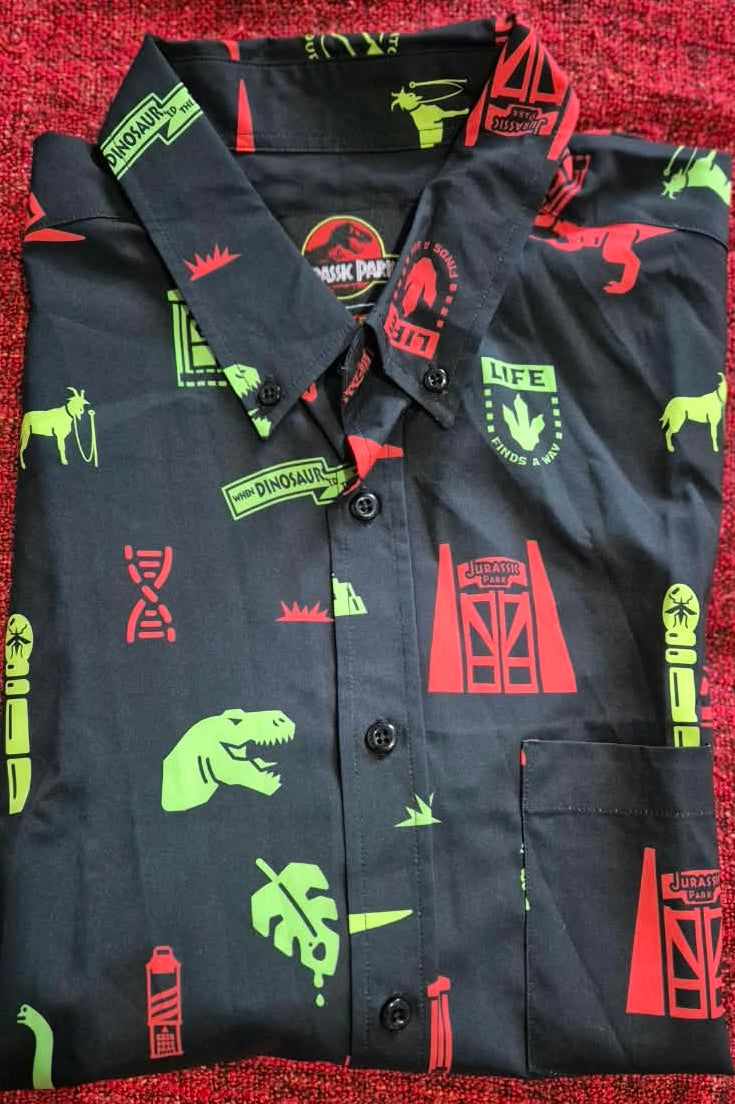 RSVLTS Jurassic Park Life Finds A Way (In Color) Kunuflex Shirt Medium