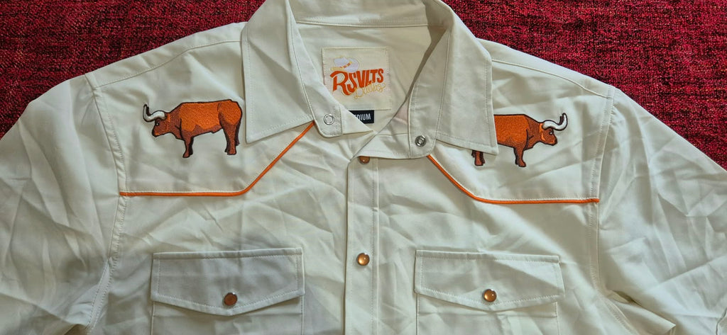 RSVLTS Dallas Longhorn Roper Kunuflex Shirt Medium