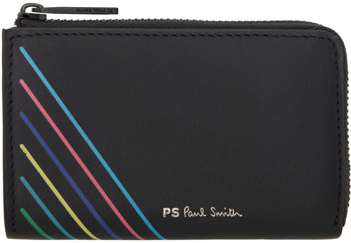 PS Paul Smith Signature Stripe Zip Coin Wallet front view