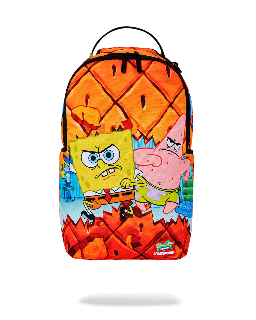 Sprayground SpongeBob and Patrick On the Run Backpack front view