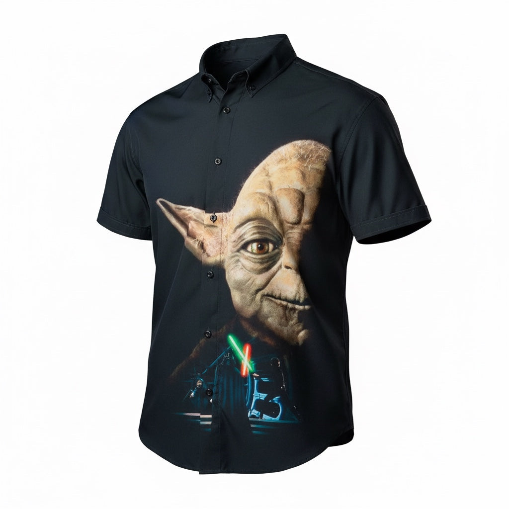 Star Wars “Do Or Do Not” Yoda Kunuflex Short Sleeve Shirt Black