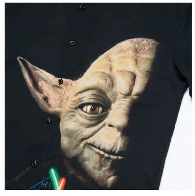 Star Wars “Do Or Do Not” Yoda Kunuflex Short Sleeve Shirt Black