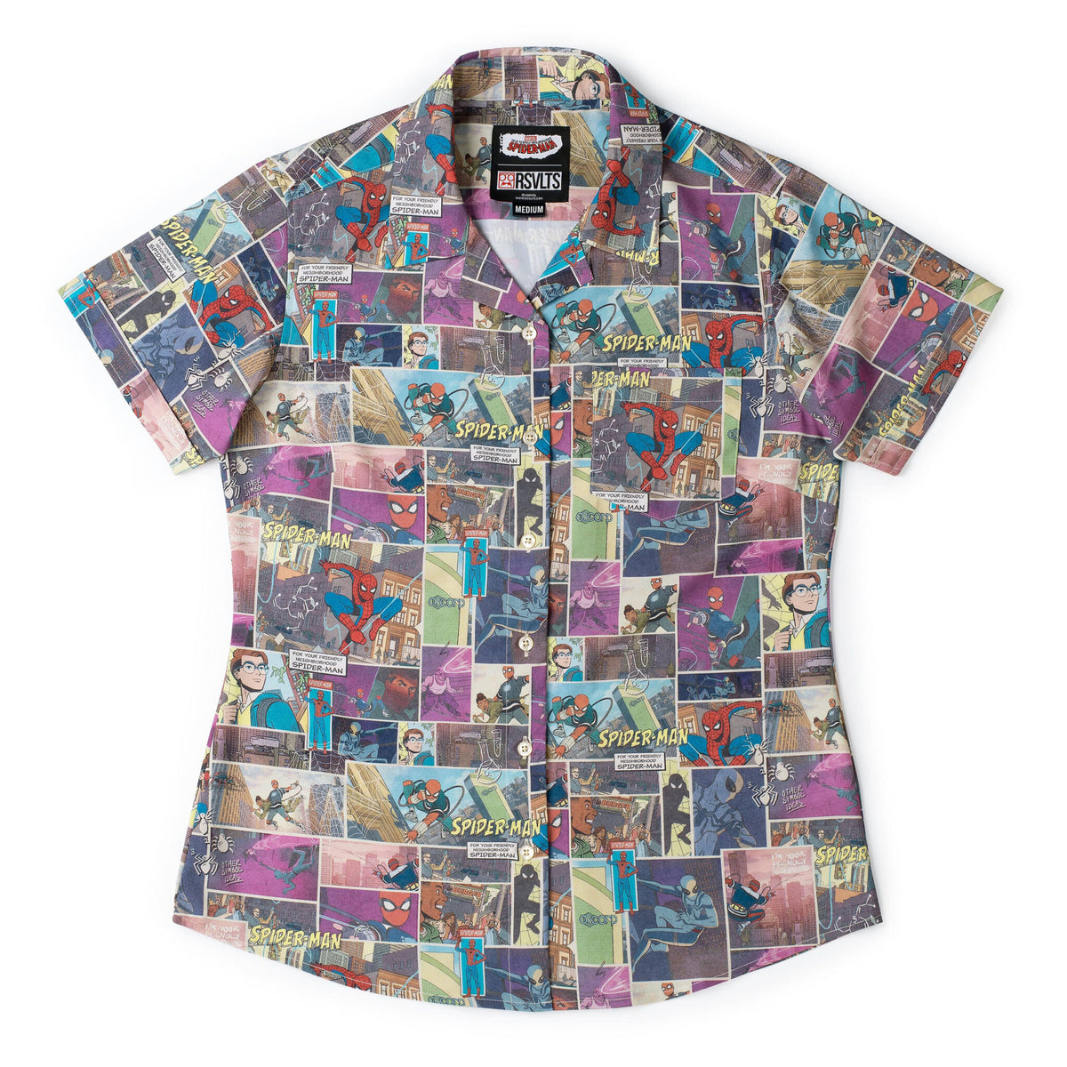 RSVLTS Spider-Man In the Swing of Things Kunuflex Shirt Medium