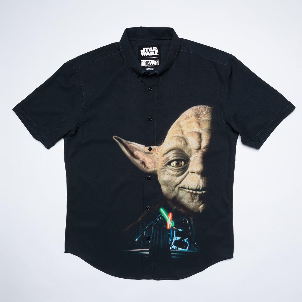 Star Wars “Do Or Do Not” Yoda Kunuflex Short Sleeve Shirt Black